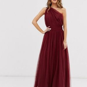 Stunning one shoulder maxi dress